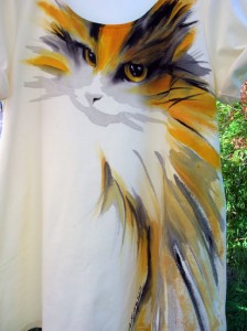 Anna Maria Di Giorgi - dipinto a mano su maglia in cotone